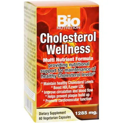 Bio Nutrition - Cholesterol Wellness - 60 Vegetarian Capsules