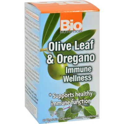 Bio Nutrition - Immune Wellness - Olive Leaf And Oregano - 60 Vcaps
