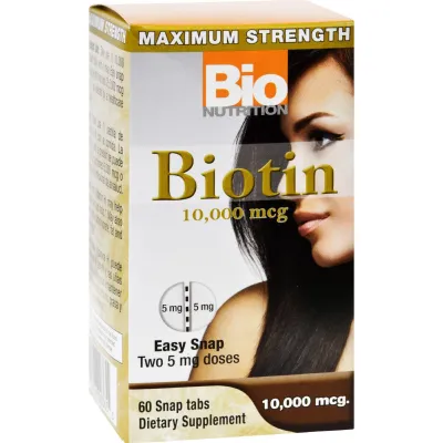 Bio Nutrition - Inc Biotin - 10000 Mcg - 60 Tablets
