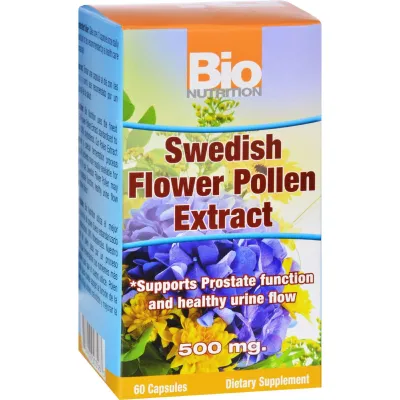 Bio Nutrition - Inc Swedish Flower Pollen Extract - 500 Mg - 60 Veg Capsules