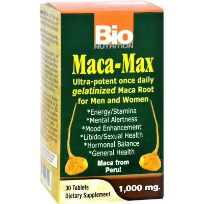 Bio Nutrition - Maca-max - 1000 Mg - 30 Tablets