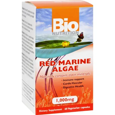 Bio Nutrition - Red Marine Algae - 1000 Mg - 60 Vegetarian Capsules