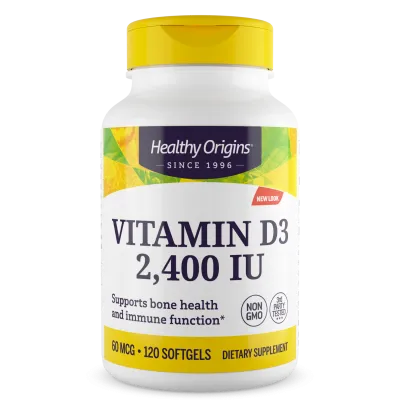 Healthy Origins Vitamin D3 - 2400 Iu - 120 Softgels