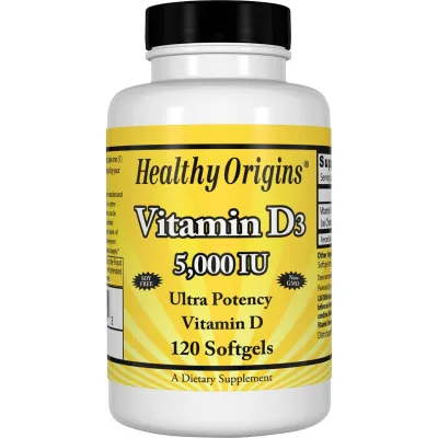 Healthy Origins Vitamin D3 - 5000 Iu - 120 Softgels