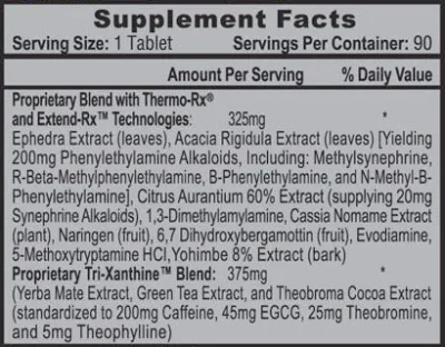 Hi-Tech Lipodrene Hardcore w/eph 90ct