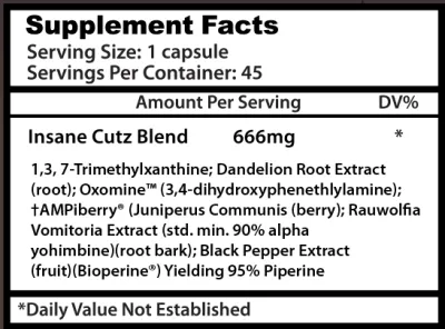 Insane Labz Insane Cutz 45 Caps