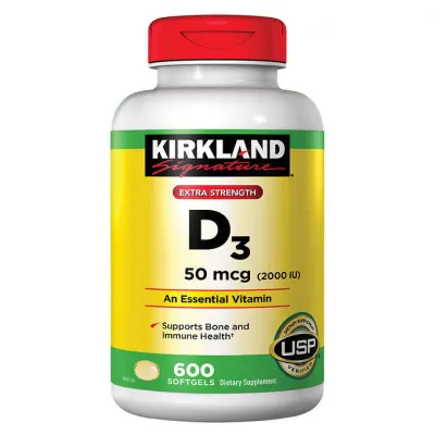 Kirkland Signature Extra Strength D3 2000ui - 600 Softgels