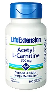Life Extension Acetyl-L-Carnitine, 500 mg, 100 capsules