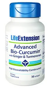 Life Extension Advanced Bio-Curcumin with Ginger & Turmerones | 30 softgels