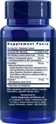 Life Extension Blueberry Extract with Pomegranate, 60 capsules