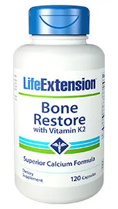 Life Extension Bone Restore with Vitamin K2, 120 capsules