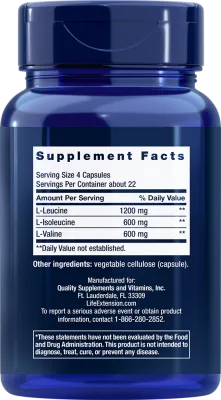 Life Extension Branched Chain Amino Acids, 90 capsules