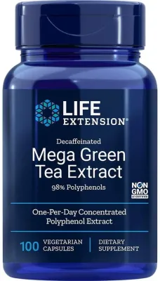 Life Extension Decaffeinated Mega Green Tea Extract, 100 caps