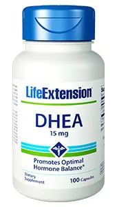 Life Extension DHEA, 15 mg, 100 capsules
