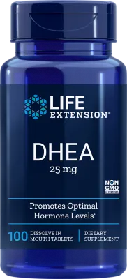 Life Extension DHEA, 25 mg, 100 dissolve-in-mouth tablets