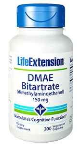 Life Extension DMAE Bitartrate, 150 mg, 200 capsules
