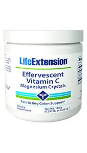 Life Extension Effervescent Vit C Mag Crystals, 180 grams