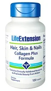 Life Extension Hair, Skin, Nails Collagen Plus Formula - 120 tablets
