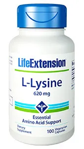 Life Extension L-Lysine, 620 mg, 100 capsules