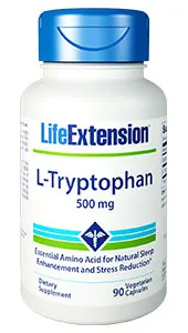 Life Extension L-Tryptophan, 500 mg, 90 capsules