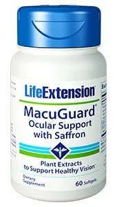 Life Extension MacuGuard Ocular Support with Saffron - 60 softgels