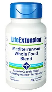 Life Extension Mediterranean Whole Food Blend - 90 vegetarian capsules
