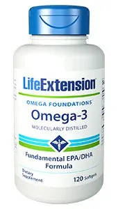Life Extension Mega EPA-DHA omega -3 - 120 softgels