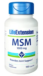Life Extension MSM, 1000 mg, 100 capsules