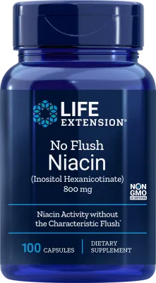 Life Extension No Flush Niacin, 800 mg, 100 capsules
