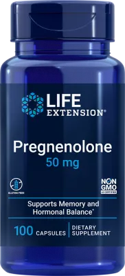 Life Extension Pregnenolone, 50 mg, 100 capsules