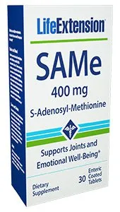 Life Extension - SAMe 400 mg, 60 enteric coated tablets