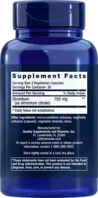 Life Extension Strontium Caps, 750 mg, 90 capsules