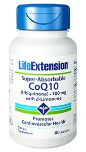 Life Extension Super-Absorbable CoQ10 with d-Limonene - 100 mg, 60 softgels
