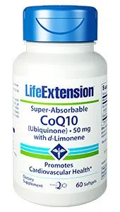Life Extension Super-Absorbable CoQ10 with d-Limonene - 50 mg, 60 softgels