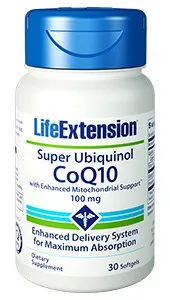 Life Extension Super Ubiquinol CoQ10 with Enhanced Mitochondrial Support 100 mg, 30 softgels