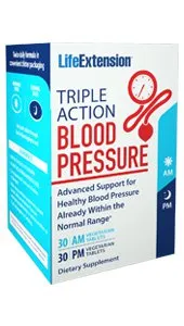 Life Extension Triple Action Blood Pressure - 30 AM vegetarian tablets
