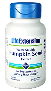 Life Extension Water-Soluble Pumpkin Seed Extract, 60 capsules