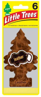 Little Trees Air Freshener, Leather (Pack of 6)