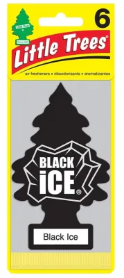 Little Trees Air Freshener,Black Ice (Pack of 6)