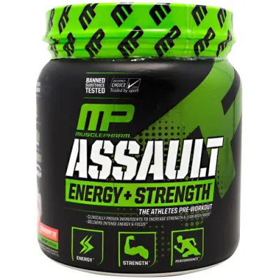 Musclepharm Assault 30 Svgs Strawberry Ice 30 Svgs