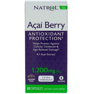 Natrol Acaiberry Extra Strength - 1200 Mg - 60 Vegetarian Capsules