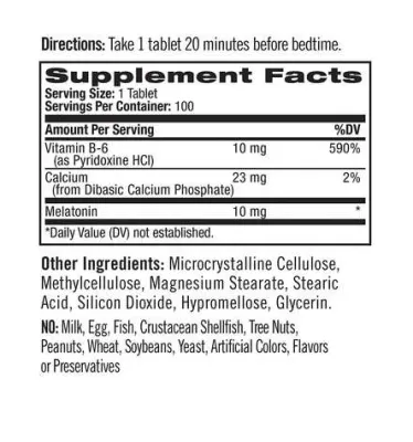 Natrol Advanced Sleep Melatonin 10 mg - 100 Tablets