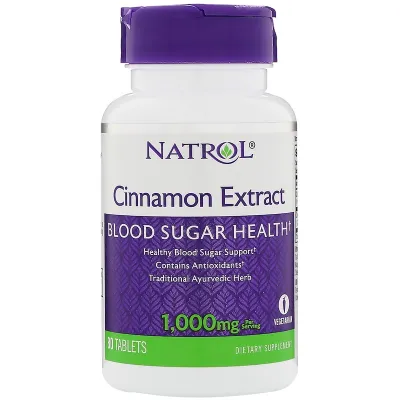 Natrol Cinnamon Extract - 1000 Mg - 80 Tablets