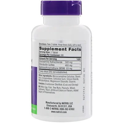 Natrol Glucosamine Chondroitin And Msm - 90 Tablets