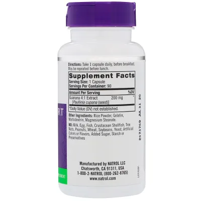 Natrol Guarana - 200 Mg - 90 Capsules