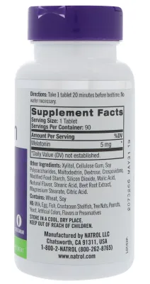 Natrol Melatonin Fast Dissolve Tablets Strawberry - 5 Mg - 90 Tablets