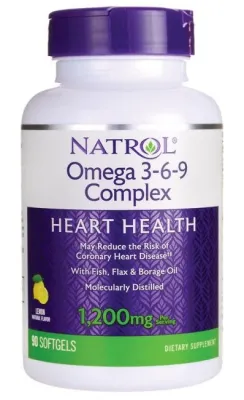 Natrol Omega 3-6-9 Complex Lemon - 90 Softgels