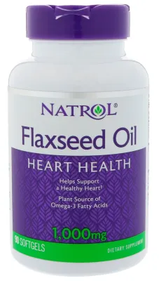 Natrol Omega-3 Flax Seed Oil - 1000 Mg - 90 Softgels
