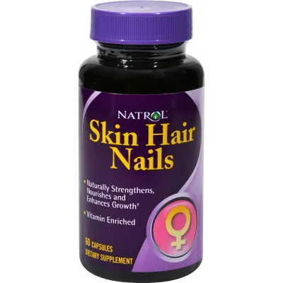 Natrol Skin Hair Nails - 60 Capsules