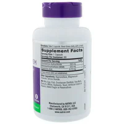 Natrol Vegetarian Hyaluronic Acid Msm And Glucosamine - 90 Capsules